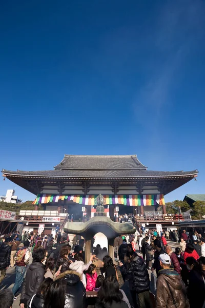 Pessoas Perto Nishiarai Daishi Sojiji Templo Nishiarai — Fotografia de Stock