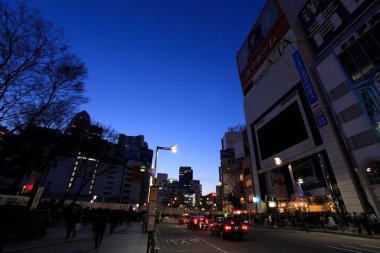 Modern metropol akşam manzarası  