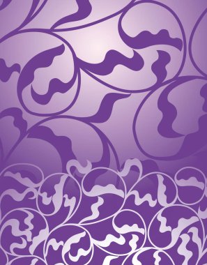 çiçek desenli soyut illüstrasyon