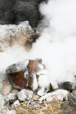 Sıcak kaynak Hells of Beppu, Japonya 'nın başkenti Beppu' da 