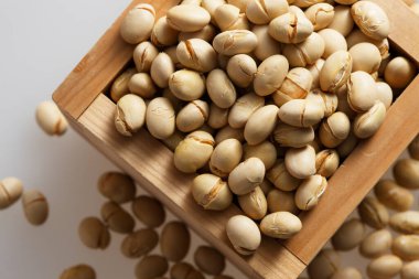 Masada mame-maki için fasulye var. Japon geleneksel etkinliği Setsubun 'un görüntüsü