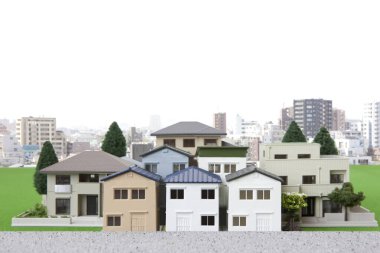 small houses models. concept of property            