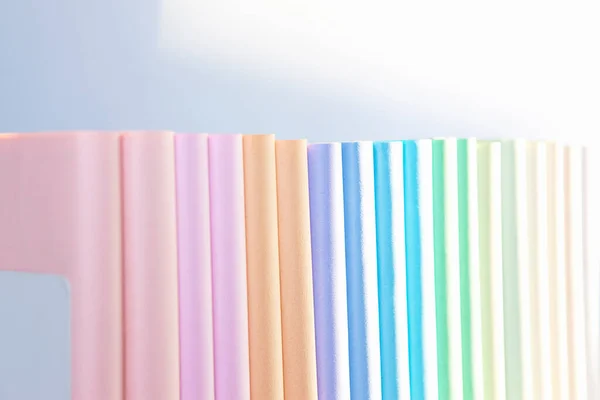 Primer Plano Los Libros Cubiertas Colores — Foto de Stock