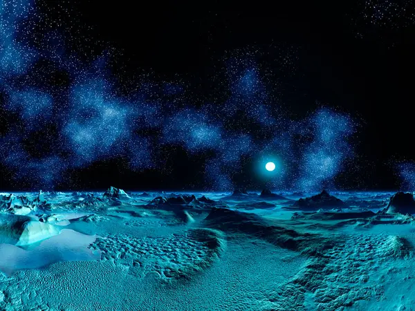 2D güzel bilim kurgu arkaplanı çizimi