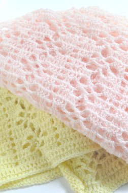 Güzel, sıcak örülmüş dokunun yakın görüntüsü. 