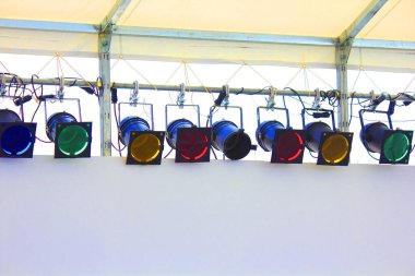 sahne yakın çekim görüntüsünün ışıklandırması