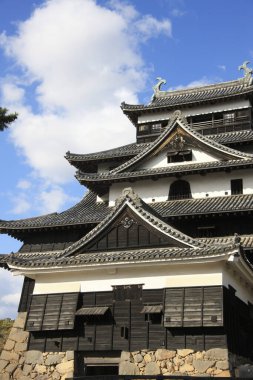 Japonya 'daki Majestic Matsue Kalesi. seyahat hedefi