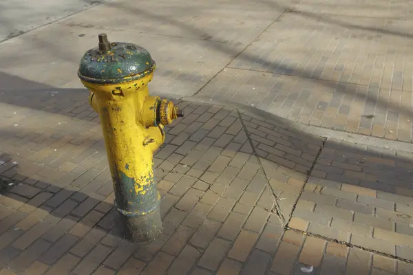 Hidrante Amarillo Calle —  Fotos de Stock
