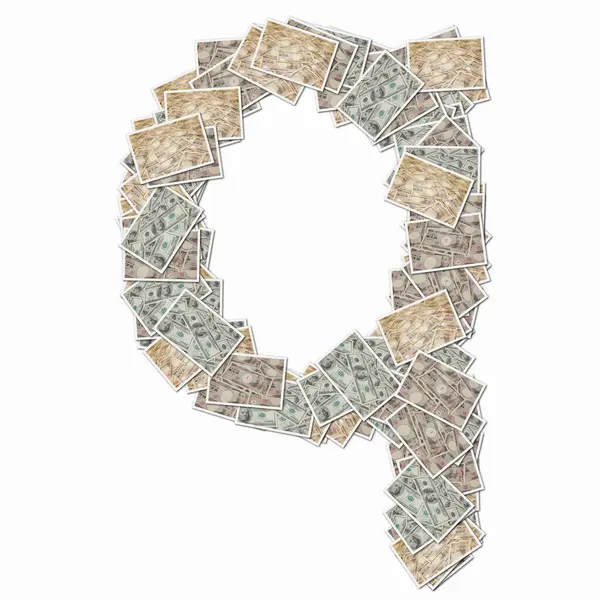 Symbol Wykonany Kart Gry Banknotami — Zdjęcie stockowe