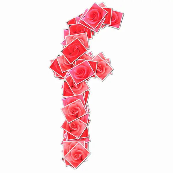Símbolo Feito Cartas Jogar Com Rosas Vermelhas — Fotografia de Stock