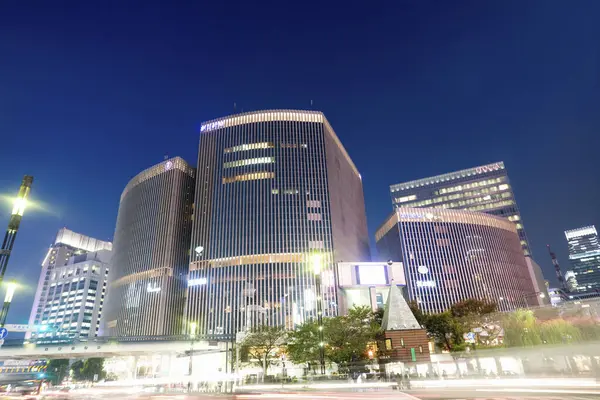 Торговый Район Гиндза Токио Вечером — стоковое фото