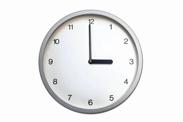 Close View Wall Clock Isolated White Background — Stock Photo, Image