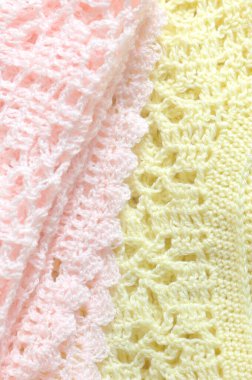 Güzel, sıcak örülmüş dokunun yakın görüntüsü. 