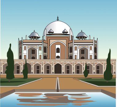 Eski Taj Mahal binasının çizimi