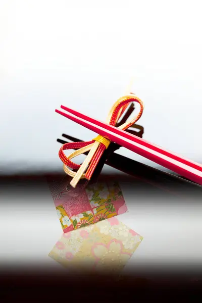 Close View Chopsticks Placed Bow — Stock Photo, Image