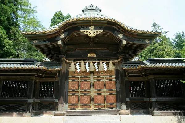 Güzel Antik Japon Tapınağının Manzaralı Görüntüsü — Stok fotoğraf