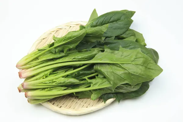 Raw Spinach Leaves Background Close — Stock Photo, Image