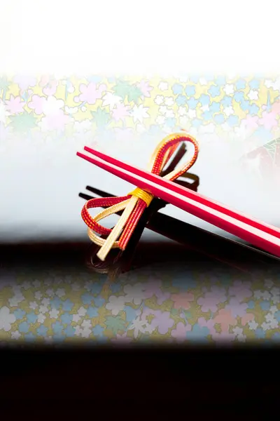 Close View Chopsticks Placed Bow — Stock Photo, Image