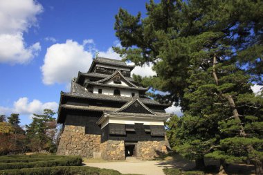 Japonya 'daki Majestic Matsue Kalesi. seyahat hedefi