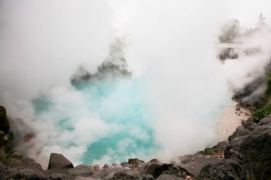 Sıcak kaynak Hells of Beppu, Japonya 'nın başkenti Beppu' da 