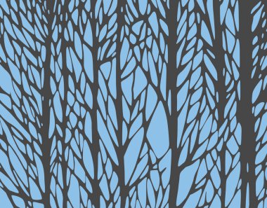 Kusursuz doku, ağaç dalları ile desen 