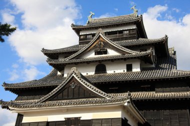 Japonya 'daki Majestic Matsue Kalesi. seyahat hedefi