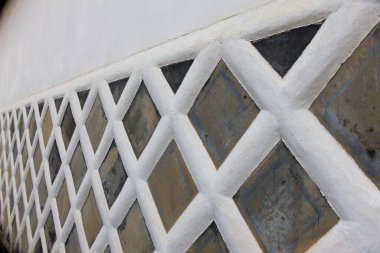 beyaz ve siyah seramik seramik duvar arkaplanı.