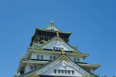 Japonya 'nın Osaka şehrindeki Osaka kalesinin ana kulesi.