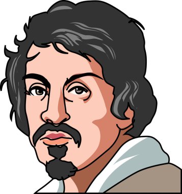 Yetişkin portresi sanatı. Bıyıklı bir adamın çizgi film çizimi 