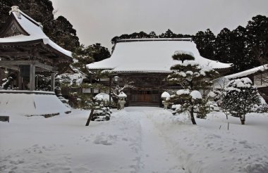 Japon mezarlığına kışın bakın.