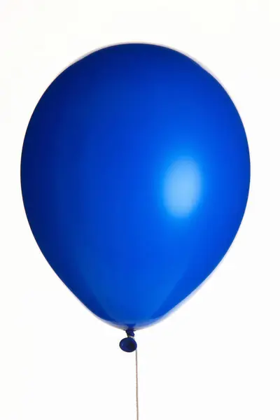 Blue Balloon Birthday Party Isolated White Background — Stock Photo, Image