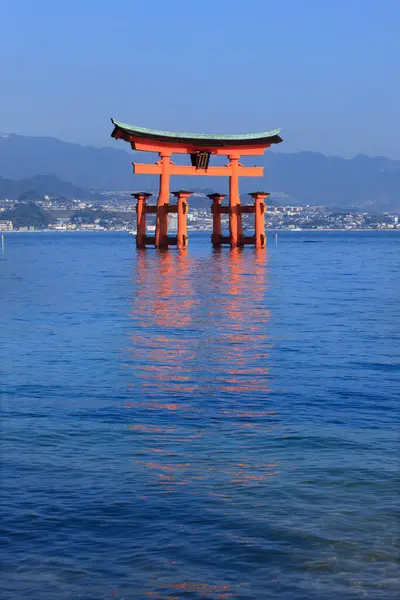 Miyajima Hiroshima Japan Floating Gate Itsukushima Shrine — Stock Photo, Image