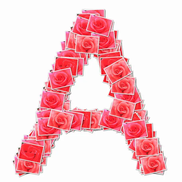 Símbolo Feito Cartas Jogo Com Rosas Vermelhas — Fotografia de Stock