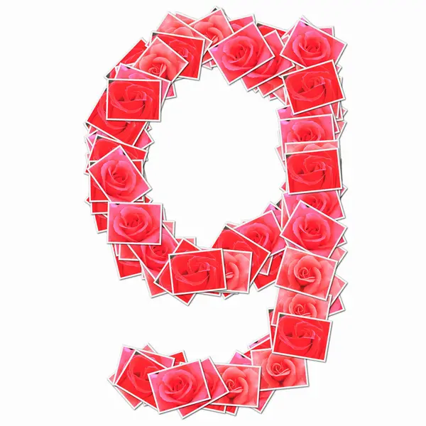 Symbol Hracích Karet Červenými Růžemi — Stock fotografie