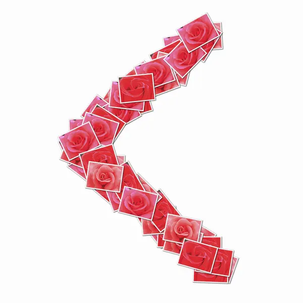 Símbolo Especial Feito Cartas Jogar Com Rosas Vermelhas — Fotografia de Stock