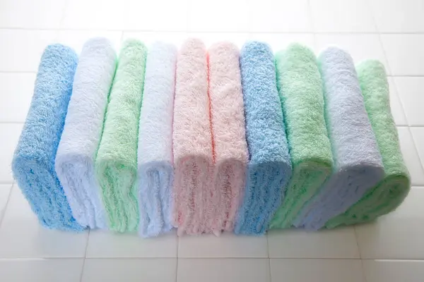 Colorful Towels Bath — Stock Photo, Image