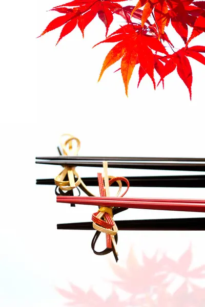 Close View Chopsticks Placed Bows — Stock Photo, Image