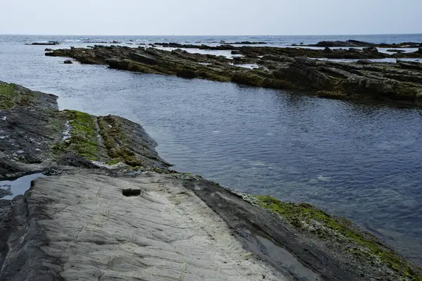 Bela Paisagem Natureza Com Rochas Mar — Fotografia de Stock