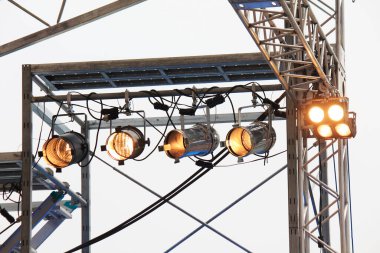 sahne yakın çekim görüntüsünün ışıklandırması