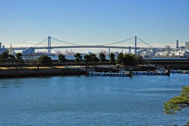 Tokyo güzel, Japonya nehir manzaralı. 