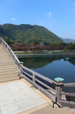 Nishiki Nehri üzerindeki Kintaikyo Köprüsü, Japonya 'nın ünlü simgesi.