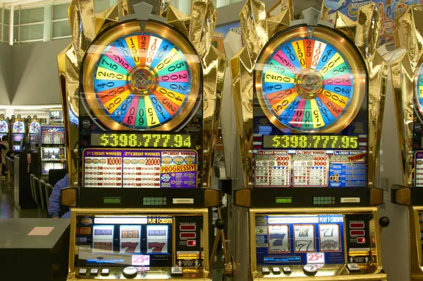 Casino Interior Slot Machines View — Stock Photo, Image
