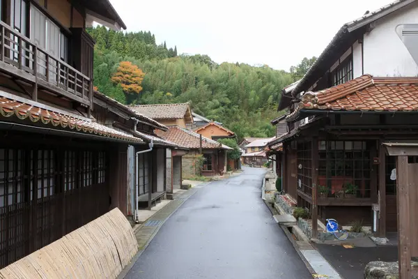 Arquitetura Japonesa Tradicional Aldeia Omori Ginzan Iwami Ginzan Silver Mine — Fotografia de Stock
