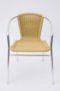 Beyaz arkaplandaki sandalye, 3 boyutlu görüntüleme