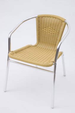 modern metal sandalye beyaz arkaplanda izole