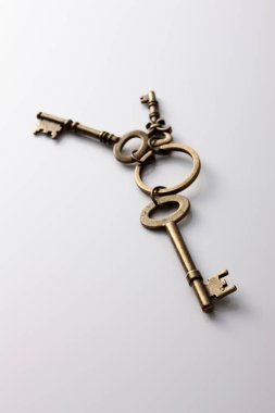 beyaz arkaplanda anahtarlar