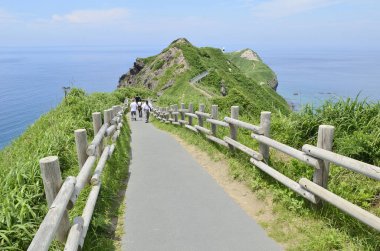 Kayalık deniz kıyısında yol 