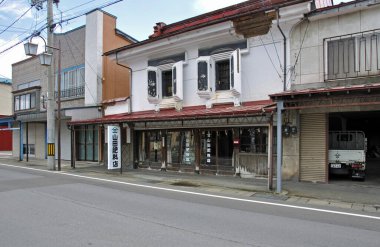 Eski geleneksel Japon sokak manzarası