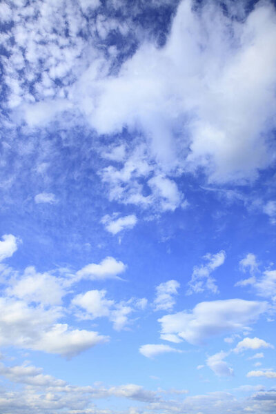 beautiful blue sky and white clouds background