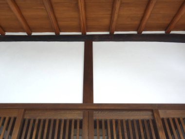 Japon mimarisinin ayrıntıları, binanın manzarası.